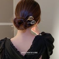Simple Style Geometric Alloy Plating Hairpin main image 4