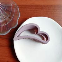 Fashion Heart Shape Plastic Resin Stoving Varnish Hair Claws 1 Piece sku image 3