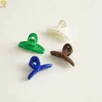 Simple Style Solid Color Plastic Resin Hollow Out Hair Claws 1 Piece main image 6