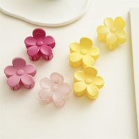 Sweet Solid Color Plastic Resin Flower Hair Claws 1 Piece main image 1