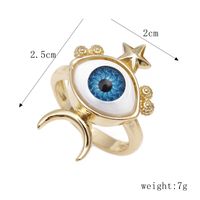 Fashion Devil's Eye Copper Rings Inlay Zircon Copper Rings main image 5