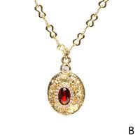 Fashion Star Water Droplets Copper Inlay Zircon Pendant Necklace sku image 2