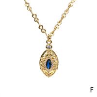 Fashion Star Water Droplets Copper Inlay Zircon Pendant Necklace sku image 6