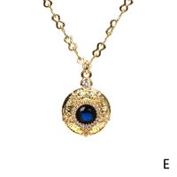 Fashion Star Water Droplets Copper Inlay Zircon Pendant Necklace sku image 5