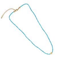 Ethnic Style Heart Shape Glass Beaded Necklace sku image 1
