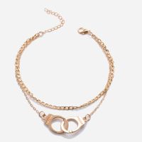 Vintage Style Geometric Alloy Chain Anklet 1 Piece sku image 1
