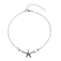 Simple Style Starfish Alloy Artificial Pearls Women's Anklet main image 2
