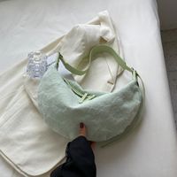 Fashion Solid Color Dumpling-shaped Zipper Underarm Bag sku image 2