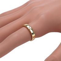 Fashion Triangle Rectangle Copper Open Ring Inlay Zircon Copper Rings main image 7