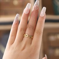 Fashion Circle Copper Open Ring Inlay Zircon Copper Rings main image 4