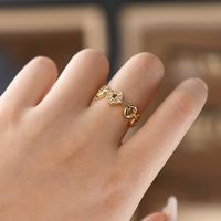 Fashion Circle Copper Open Ring Inlay Zircon Copper Rings main image 1