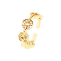 Fashion Circle Copper Open Ring Inlay Zircon Copper Rings sku image 1