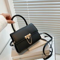 Women's Pu Leather Solid Color Fashion Square Flip Cover Crossbody Bag main image 5