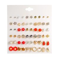 Hot Sale Earring Set Geometric 30 Pairs Of Earrings Wholesale Nihaojewelry sku image 31