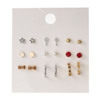 Hot Sale Earring Set Geometric 30 Pairs Of Earrings Wholesale Nihaojewelry sku image 4