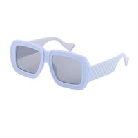 Lunettes De Soleil Tendance Pour Femmes À Jambe Large Et À Monture Large Tendance Pour Hommes De Couleur Bonbon sku image 4