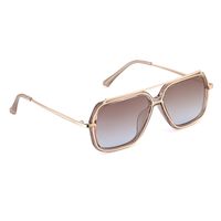 Fashion Wide Frame Metal Sunglasses Wholesale sku image 1