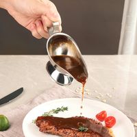 Einfache Geometrische Edelstahlschale Für Westliche Speisen/steaksoße main image 1