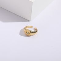 Fashion Geometric Devil's Eye Copper Open Ring Stoving Varnish Copper Rings main image 1