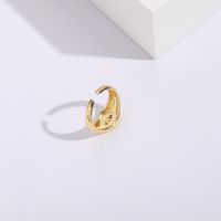Fashion Geometric Devil's Eye Copper Open Ring Stoving Varnish Copper Rings main image 4