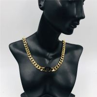 304 Stainless Steel Retro Inlaid Gold Geometric Necklace sku image 4