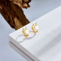 Fashion Rabbit Geometric Plating Copper Earrings main image 6