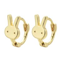 Fashion Rabbit Geometric Plating Copper Earrings sku image 3