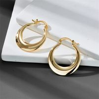 Retro Geometric Alloy Hoop Earrings Plating Copper Earrings main image 1
