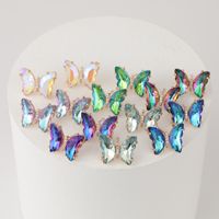 1 Pair Fashion Butterfly Copper Zircon Ear Studs main image 1