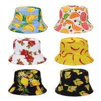 Unisex Basic Frucht Faltbar Flache Traufen Bucket Hat main image 6