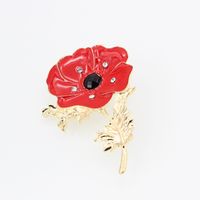Romantic Flower Alloy Plating Artificial Rhinestones Brooches 1 Piece main image 3