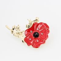 Romantic Flower Alloy Plating Artificial Rhinestones Brooches 1 Piece main image 2