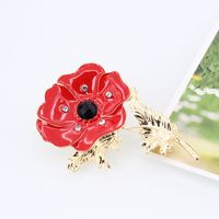 Romantic Flower Alloy Plating Artificial Rhinestones Brooches 1 Piece main image 1