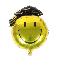 Lächelndes Gesicht Aluminiumfolie Ballon Abschlussball Luftballons main image 3