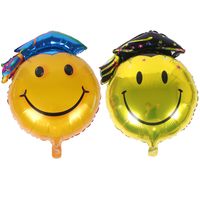 Lächelndes Gesicht Aluminiumfolie Ballon Abschlussball Luftballons sku image 1