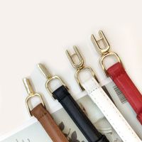 Fashion Solid Color Pu Leather Metal Button Belt main image 5