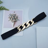 Fashion Solid Color Metal Chain Belt main image 5