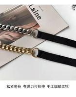 Fashion Solid Color Metal Chain Belt main image 4