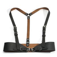 Simple Style Streetwear Solid Color Pu Leather Iron Plating Women's Corset Belts sku image 1