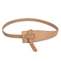 Basic Solid Color Pu Leather Belt main image 4