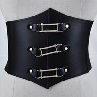 Elegant Solid Color Pu Leather Embroidery Straps Belt main image 4