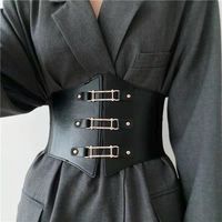 Elegant Solid Color Pu Leather Embroidery Straps Belt main image 1