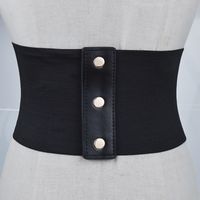 Elegant Solid Color Pu Leather Embroidery Straps Belt main image 2