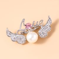 Cute Wings Alloy Plating Artificial Pearl Brooches main image 6