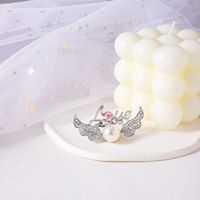 Cute Wings Alloy Plating Artificial Pearl Brooches main image 8