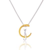 Cute Moon Cat Alloy Plating Necklace main image 7