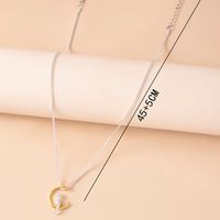 Cute Moon Cat Alloy Plating Necklace main image 3