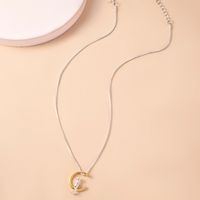 Cute Moon Cat Alloy Plating Necklace main image 5