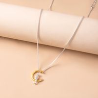 Cute Moon Cat Alloy Plating Necklace main image 6