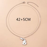 Style Simple Carte Acier Inoxydable Collier Placage Acier Inoxydable Colliers main image 2